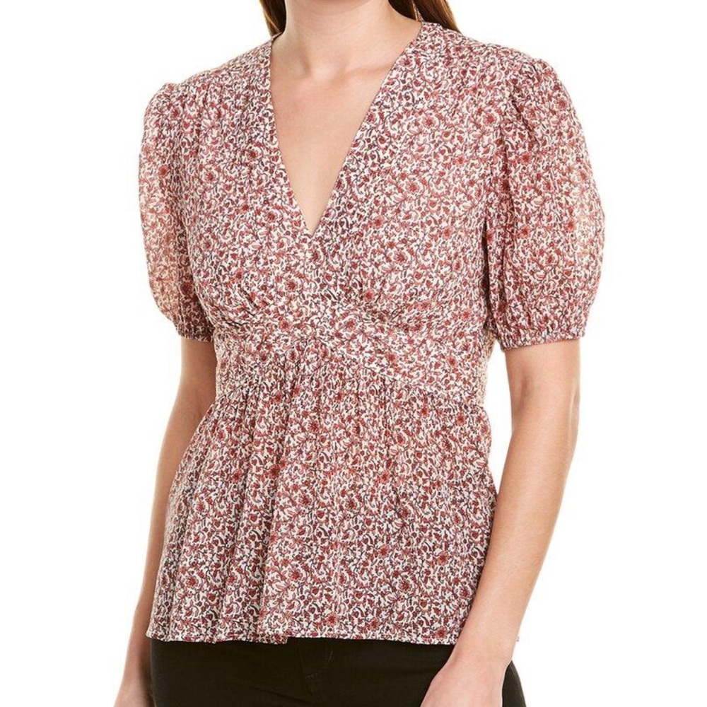 Tori Burch NWT Printed Cotton Top 👚Size 8